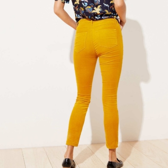 PETITE HIGH WAIST CORDUROY SKINNY PANTS - Picture 2 of 5